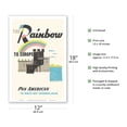 thumbnail image 2 of The Rainbow to Europe - Vintage Airline Travel Poster by Edward McKnight Kauffer c.1953 - Master Art Print (Unframed) 12in x 18in, 2 of 4
