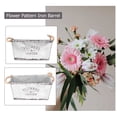thumbnail image 2 of Flower Bucket Iron Sheet Flower Bucket Dried Flowers Storage Bucket for Shop (Silver, Small Size), 2 of 8