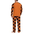 thumbnail image 5 of DORKASM Men's Halloween Pajamas Sets 2 Piece Long Sleeve Loungewear | Breathable Pj Shirts & Soft Cozy Halloween Pajama Pants with PocketsPumpkin Graphic Sleepwear Saffron 3XL, 5 of 5