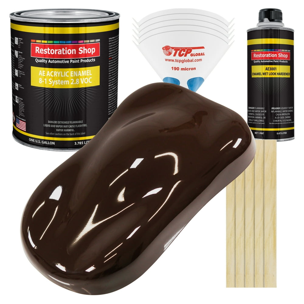 Restoration Shop - Dark Brown Acrylic Enamel Auto Paint, Complete
