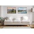 thumbnail image 6 of Kate and Laurel Sylvie Maine Sunrise Framed Canvas Wall Art by Emily Kenney, 23x33 Gray, Mountain Ocean Nature Landscape Art for Wall, 6 of 6