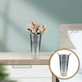 Galvanized flower bucket 2pcs Flower Buckets Bulk Galvanized Metal Vase
