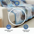 thumbnail image 2 of DaDa Bedding Swirly Navy Blue Lagoon Abstract Mink Flannel Fleece Throw Blanket (XY9897), 2 of 11