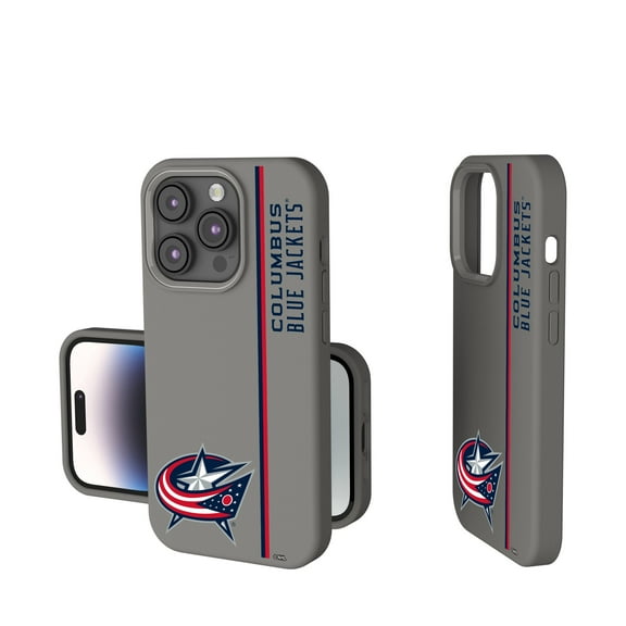 Keyscaper Gray Columbus Blue Jackets Sidebar Soft Touch iPhone Case