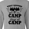 thumbnail image 4 of Inktastic What Happens at Camp Stays at Camp with Tent and Woods Long Sleeve T-Shirt, 4 of 5