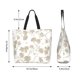 thumbnail image 5 of Balery Vintage Stylized White Color Bolsa Tote Estilo Estético con Cremalleras, Bolsa de Hombro, Bolsa de Compras Grande y Plegable, 5 of 8