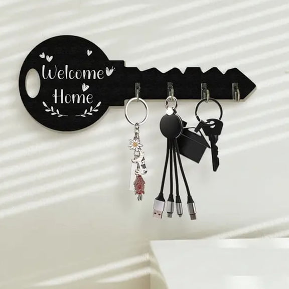 tasrioml Key Hook with Strong Load-Bearing Capacity Bohemia Style Wall-mounted Decorative Key Shape Key Organizer
