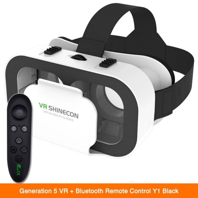 Lunettes Intelligentes de Réalité Virtuelle 3D VR avec Télécommande Sans Fil IMAX Film Gaming Lunettes VR