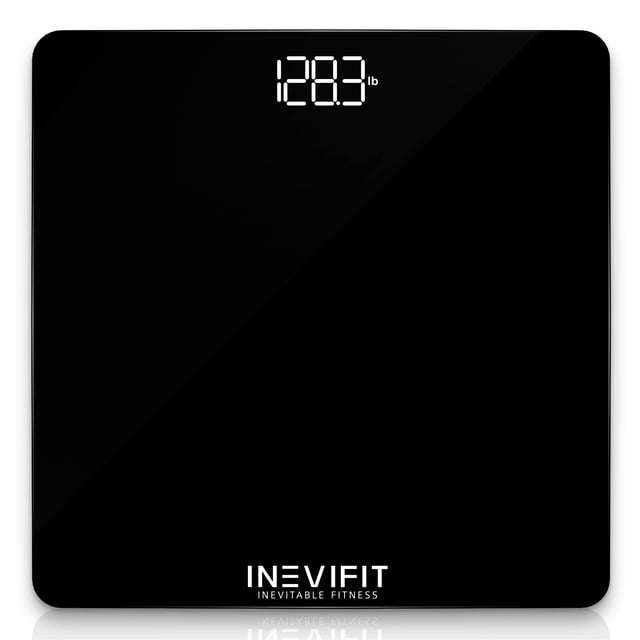 Báscula de baño INEVIFIT, báscula corporal digital de alta precisión. Mide hasta 181 kg. Incluye pilas.