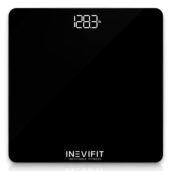 Báscula de baño INEVIFIT, báscula corporal digital de alta precisión. Mide hasta 181 kg. Incluye pilas.