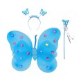 thumbnail image 1 of KAKOWELY Juego de 3 alas de mariposa con diadema y varita, accesorios encantadores para disfraz de cosplay., 1 of 5