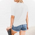 thumbnail image 3 of Top con Botones para Mujer, Color Puro, Dobladillo Irregular, Transpirable, Informal, Suelto, para Picnic, Blanco, XL, 3 of 6