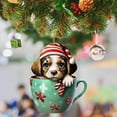 thumbnail image 2 of Personalized Dog in a Cup of Tea Christmas Ornament,Acrylic Funny Puppy Xmas Tree Decor for Dog Lovers Gift,Holiday Birthday Party Supplies,Home Car Indoor Outdoor Christmas Decoration Hanging, 2 of 7
