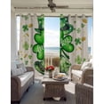 thumbnail image 4 of Green St. Patrick's Day Blackout Curtains 45 Inches Long for Bedroom, Lucky S Love Heart Rustic Thermal Insulated Room Darkening Black Out Window Curtain Panels Grommet Drapes for Living Room, 4 of 8