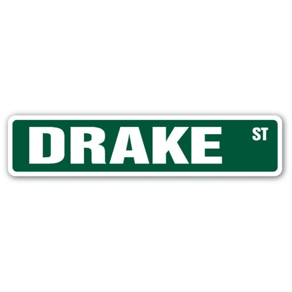 DRAKE Street Sign Childrens Name Room Sign | Indoor/Outdoor |  24" Wide