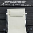thumbnail image 4 of CoSoTower Chaise Zéro Gravité Pliante, Chaise Longue d'Extérieur Inclinable à 5 Positions Réglables avec Appuie-Tête, Beige, 4 of 7