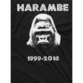 thumbnail image 2 of Harambe 1999-2016 T-shirt Gorilla T-Shirt Support Harambe Shirt (Medium Navy Blue), 2 of 6
