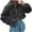 Dark Gray, variant on DDAPJ pyju Women's Faux Fur Cropped Jacket 2023 Clearance,Long Sleeve Zip Up Fluffy Fleece Outerwear Coats Plus Size Winter Warm Thick Hooded Jacket Trendy Short Tops S - 8XL