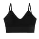 thumbnail image 2 of Conjunto de bragas de sujetador Cuello en V Inalámbrico Elástico Cómodo Transpirable Nylon Estilo básico Conjunto de ropa interior de sujetador Negro, 2 of 8