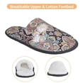 thumbnail image 3 of Slippers for Women, Boho Mandala Pattern Womens Slippers Fuzzy Winter House Shoes, Soft Anti-Skid Slippers Indoor and Outdoor, 3 of 5