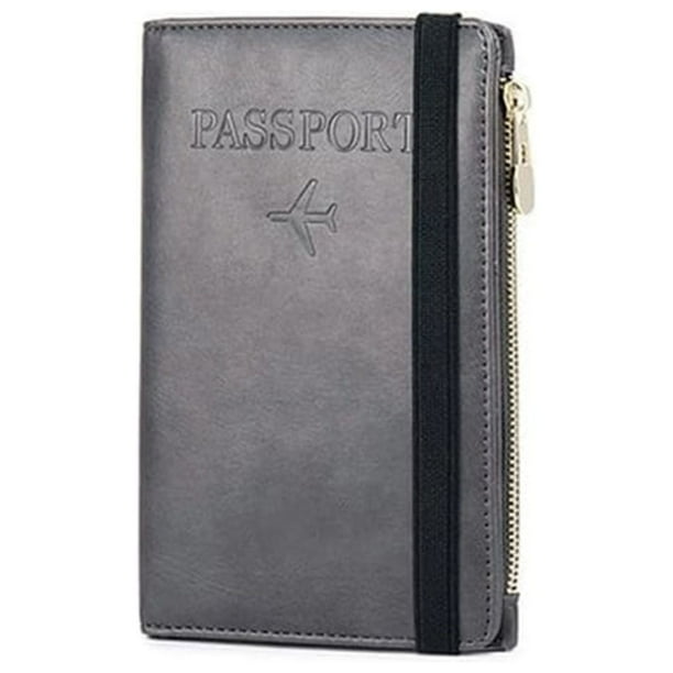 Fiudx Cartera de Cuero, Tarjetero con Bloqueo Rfid, Duradera, Organizador de Documentos Delgado, Protección Antirrobo, para Hombres y Mujeres, Diseño Ligero, 11 Ranuras Incluidas.