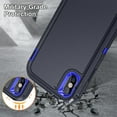 thumbnail image 5 of JTCASES for IPhone XR Case, Shockproof Anti-drop PC Frame Anti-slip Strip Silicone Back Shell Rugged Anti-scratch for IPhone XR (6.1" 2018) - Black+Blue, 5 of 8