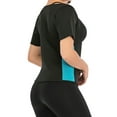 thumbnail image 5 of FUTATA Women Sauna Suit Workout Short Sleeve Slimming Sweat Shirt Weight Loss Sweat Vest Waist Trainer, 5 of 6