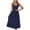 Dark Blue, variant on Sexlip Womens Square Neck Chiffon Midi Dress Ruffled Hem Design Lightweight Fabric Relaxed Silhouette for Vacation Looks Blue M