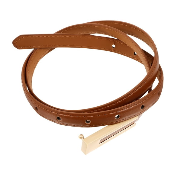 HOMEMAXS Thin Waist Belt for Women Stylish Thin Pu Leather Belt Clothes Belt Coat Dress Belt with Buckle