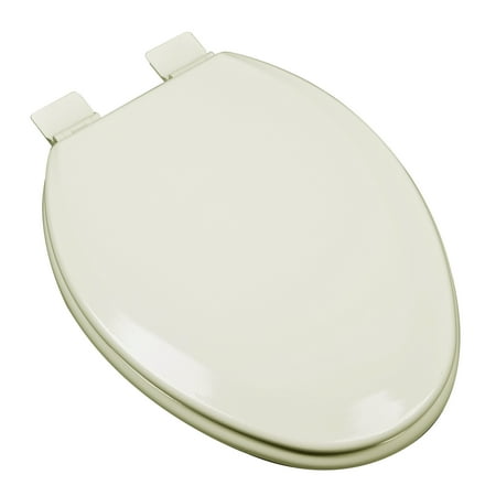 Biscuit Vitreous China Toilet - BathDecor Premium Biscuit Molded Elongated Wood Toilet Seat with Adjustable Release 'N' Clean™ Hinge and OSG™