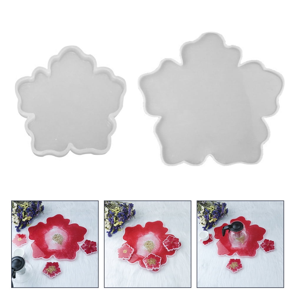 WRISTBIQUE 2 Pcs Resin Bowl Mold for Home Decoration and present Giving Transparent Flower Shape Mould