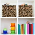 thumbnail image 7 of Leopard Animal Print Storage Basket, Durable Canvas Organizer With Handles Large Collapsible Storage Bins Boxes for Home Office - 1 Pack Home Decor, 7 of 7
