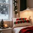thumbnail image 4 of Christmas Embroidered Pillow Cover - Snowflake & Merry Christmas Cushion - Polyester Plush Fabric, Embroidered Detail, Durable Throw Pillow Case, 4 of 6