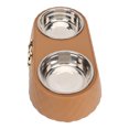 thumbnail image 3 of Tazones De Mascotas Dobles Cuencos De Acero Inoxidable Evitan Soporte De Decoración De Bownot Slip Para Gato De Pequeñas Mascotas Medianas, 3 of 7