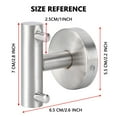 thumbnail image 2 of 4pcs Towel Holder SUS304 Stainless Steel Wall Towel Hooks for Bathroom Wall Mounted Heavy Duty Double Coat Hook Robe Hooks for Kitchen Bathroom Tea Towel Hat Clothes Wall Door Hanger Silver, 2 of 7