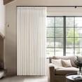 thumbnail image 1 of Pinch Pleat 102 Inch Long Curtains Linen Curtains for Living Room Bedroom Light Filtering Privacy Neutral 102 Inch Pleated Drapes Hooks Rings Back Tab Window Sliding Door Natural Cream 1 Panel 50x102, 1 of 9