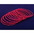 thumbnail image 3 of Sunsoul by Touchstone "Silk Thread Bangle Collection" Indian Bollywood Handcrafted Faux Silk Thread Exotic Look Golden Beads Fuchsia Designer Bangle Bracelets Set of 12 For Women., 3 of 5