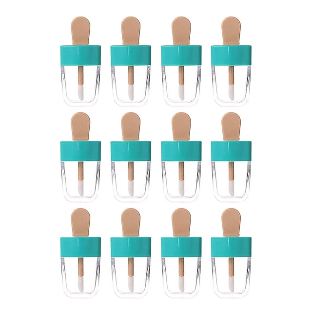 Lápiz labial para mujer, tinte labial, brillo labial, base de lápiz labial DIY, contenedor de almacenamiento, tubo hueco transparente, 12 piezas, tubo hueco