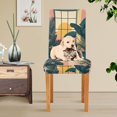 thumbnail image 4 of Yayeee 2 Pack Dining Chair Covers Stretch Parson Chairs Slipcovers Seat Protector, Pink Sunset, 4 of 6