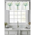 thumbnail image 2 of Eucalyptus Leaf Valances for Windows Vintage Green Leaf Plant Kitchen Valance Curtain Rod Pocket Small Curtains for Cafe Bathroom Laundry Basement 60" x 18", 2 of 8