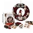 thumbnail image 2 of Christmas Fabric Wreath DIY Kit, Fabric Patchwork Wreath Making Set, Holiday Front Door Wall Hanging Decor for Xmas Home Decor, 2 of 6
