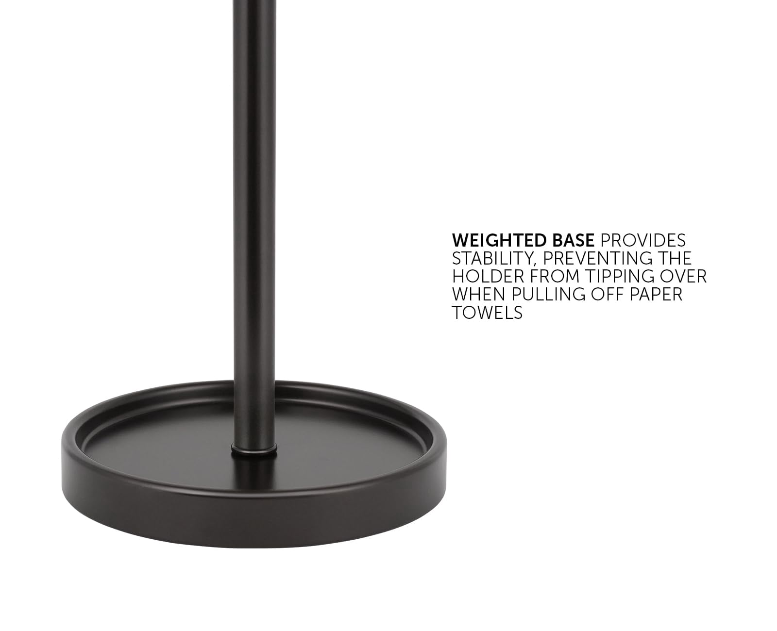 Countertop Paper Towel Holder - Modern Bell End Minimalist Design Color Oil Rubbed Bronze