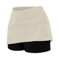 thumbnail image 6 of HXWCHs Women's Casual Athletic Tennis Skort with Pocket Active Yoga Sport Skirt Shorts Beige XXL, 6 of 6