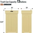 thumbnail image 3 of Trash Can Cabinet, 13 Gallon Kitchen Garbage Can, Wooden Recycling Trash Bin,  Proof Trash Can, Trash Cabinet with Lid for  Kitchen Bathroom, Yellow, 3 of 18