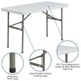 thumbnail image 4 of Flash Furniture Elon 4' Rectangular All-Occasion Plastic Event Folding Table, White, 4 of 11