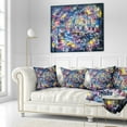 thumbnail image 3 of Designart Surreal City in Graphics - Abstract Throw Pillow - 18x18, 3 of 5