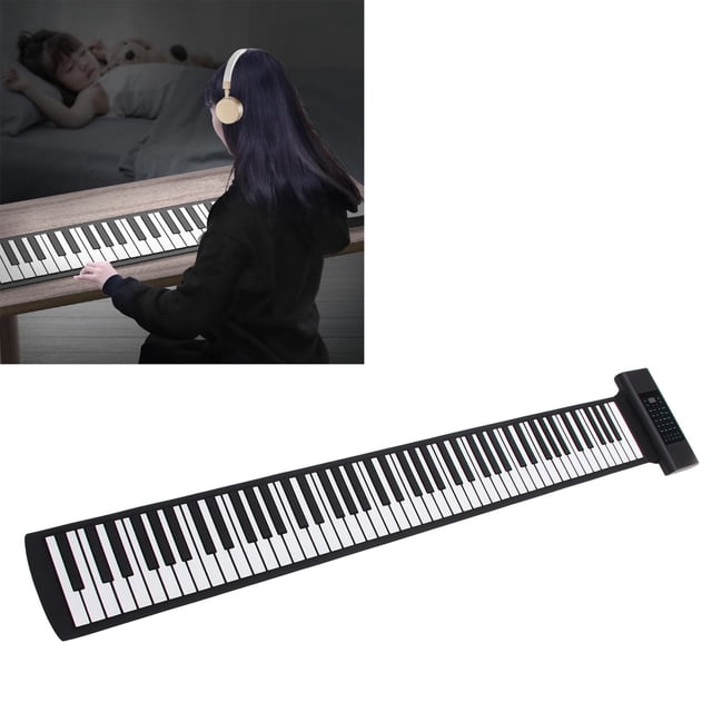 Piano Enroulable, 88 Touches 14 Chansons Démonstration Rechargeable Piano à Main Électronique pour Quotidien