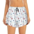 thumbnail image 2 of Fotbe Nautical Lighthouse Sailboat Womens High Waist Running Shorts Athletic Workout Quick Dry Shorts for Women with Pockets Gym Yoga Summer Shorts-Large, 2 of 9