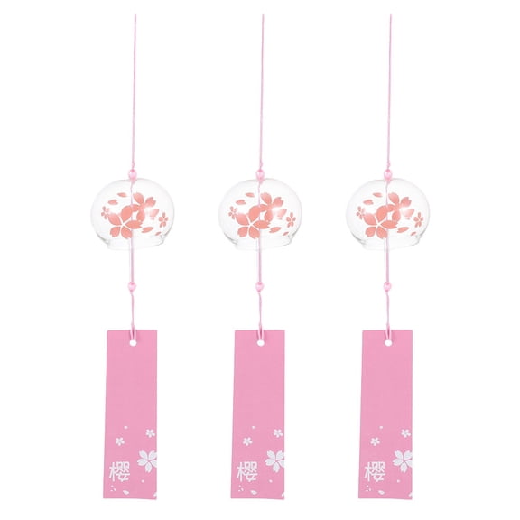 WHAMVOX 3 Pcs Wind Chimes for outside Bells Decorations Pink