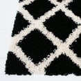 thumbnail image 4 of SAFAVIEH Dallas Jerrie Geometric Shag Area Rug, Black/Ivory, 6' x 6' Square, 4 of 9